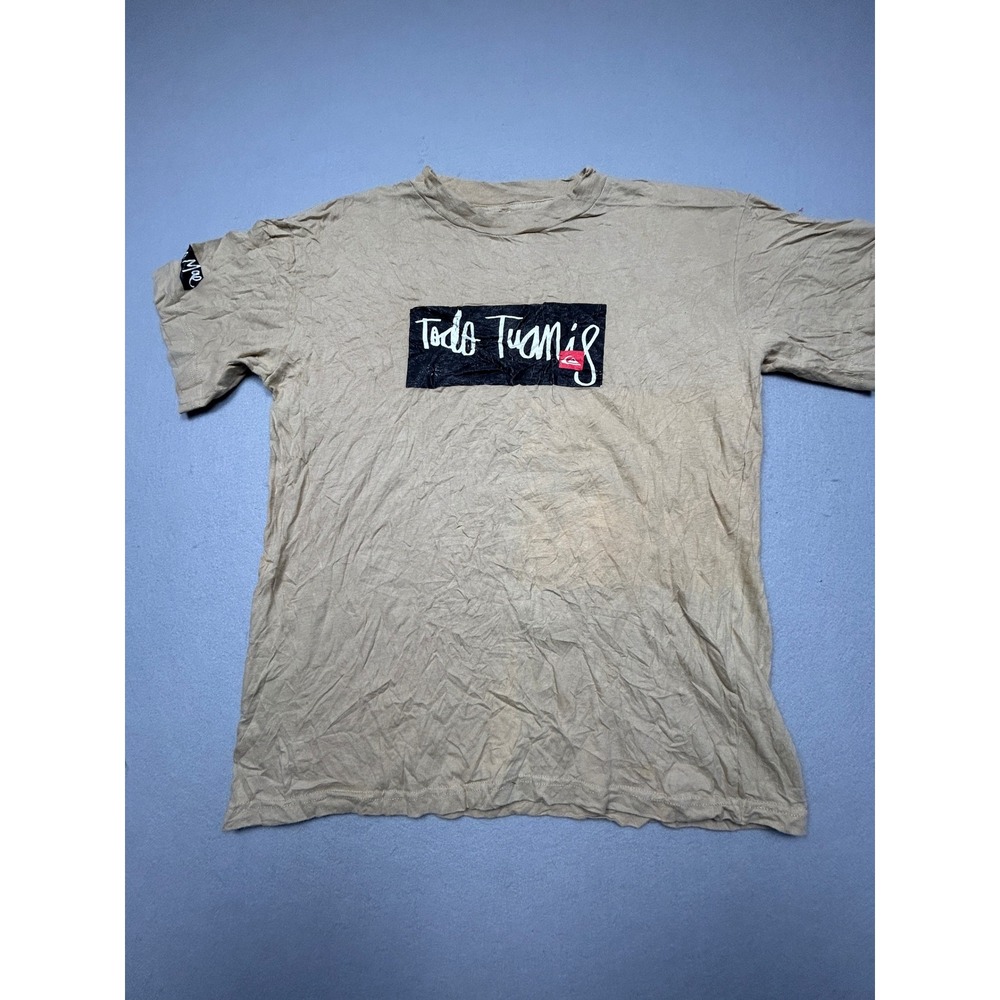 Quiksilver T-Shirt Cotton Tan Todo Tuanis‎ XL Mens